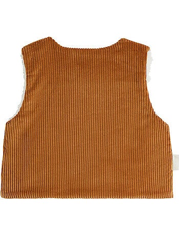 Veste sans manches enfant réversible en sherpa cléo