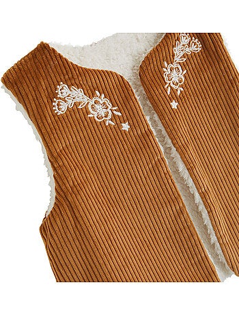 Veste sans manches enfant réversible en sherpa cléo