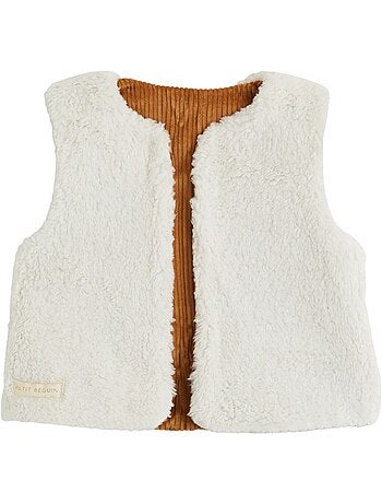 Veste sans manches enfant réversible en sherpa cléo