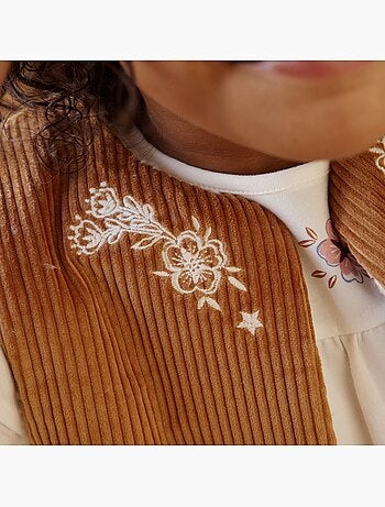 Veste sans manches enfant réversible en sherpa cléo