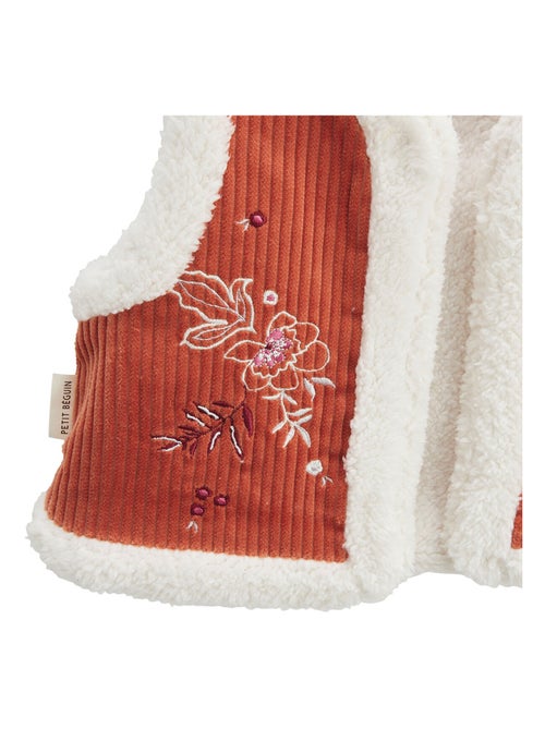 Veste sans manches enfant réversible en velours côtelé Manouk - Kiabi