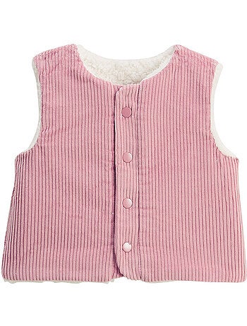 Veste sans manches enfant r?versible en sherpa C?leste