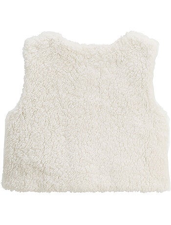 Veste sans manches enfant r?versible en sherpa C?leste