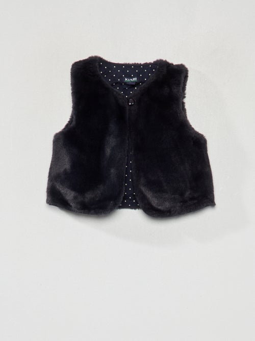 Veste sans manches fausse fourrure - Kiabi