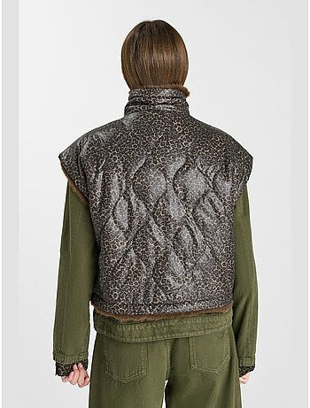 Veste sans manches fauve 'le temps des cerises'