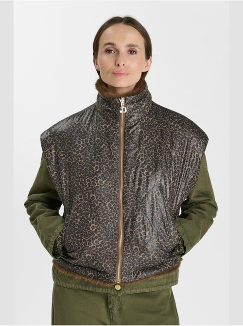 Veste sans manches fauve 'le temps des cerises' - Kiabi Veste sans manches fauve 'le temps des cerises' - Kiabi
