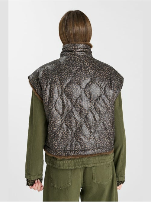 Veste sans manches fauve 'le temps des cerises' - Kiabi Veste sans manches fauve 'le temps des cerises' - Kiabi