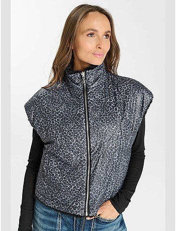 Veste sans manches fauve 'le temps des cerises'