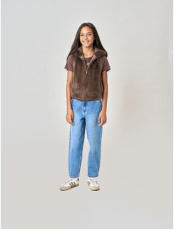 Veste sans manches fille en fausse fourrure 'deeluxe'