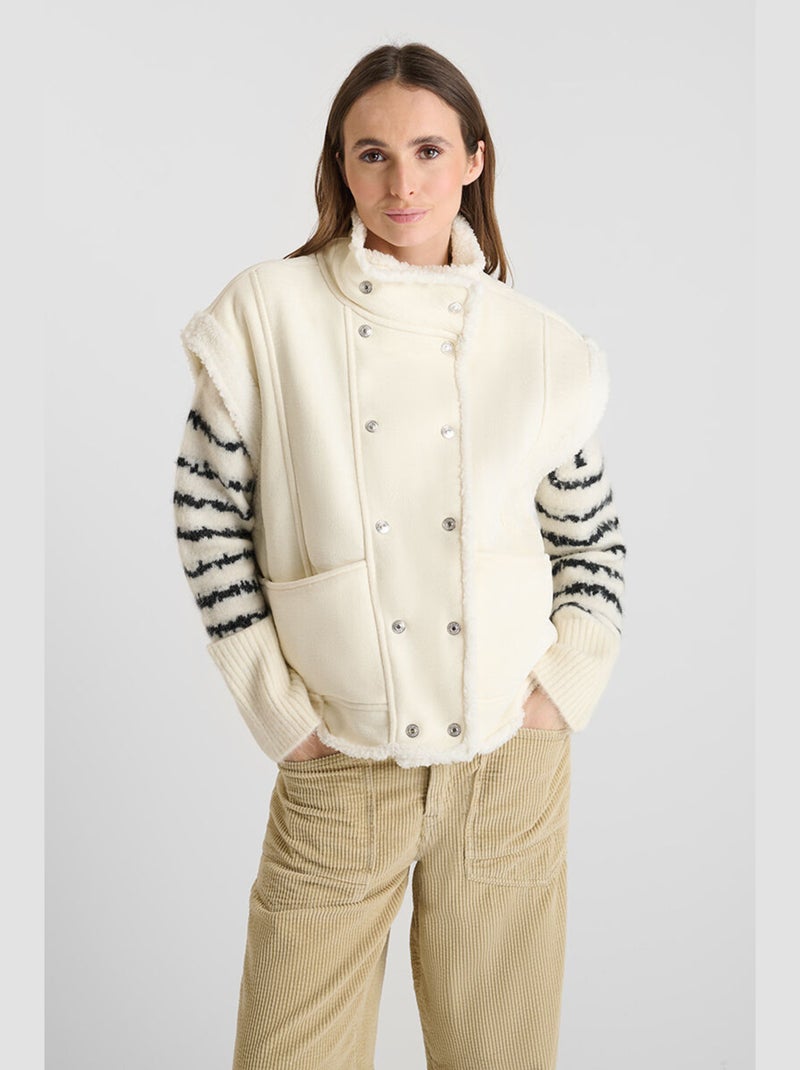 Veste sans manches FUJI 'Le Temps Des Cerises' Blanc - Kiabi