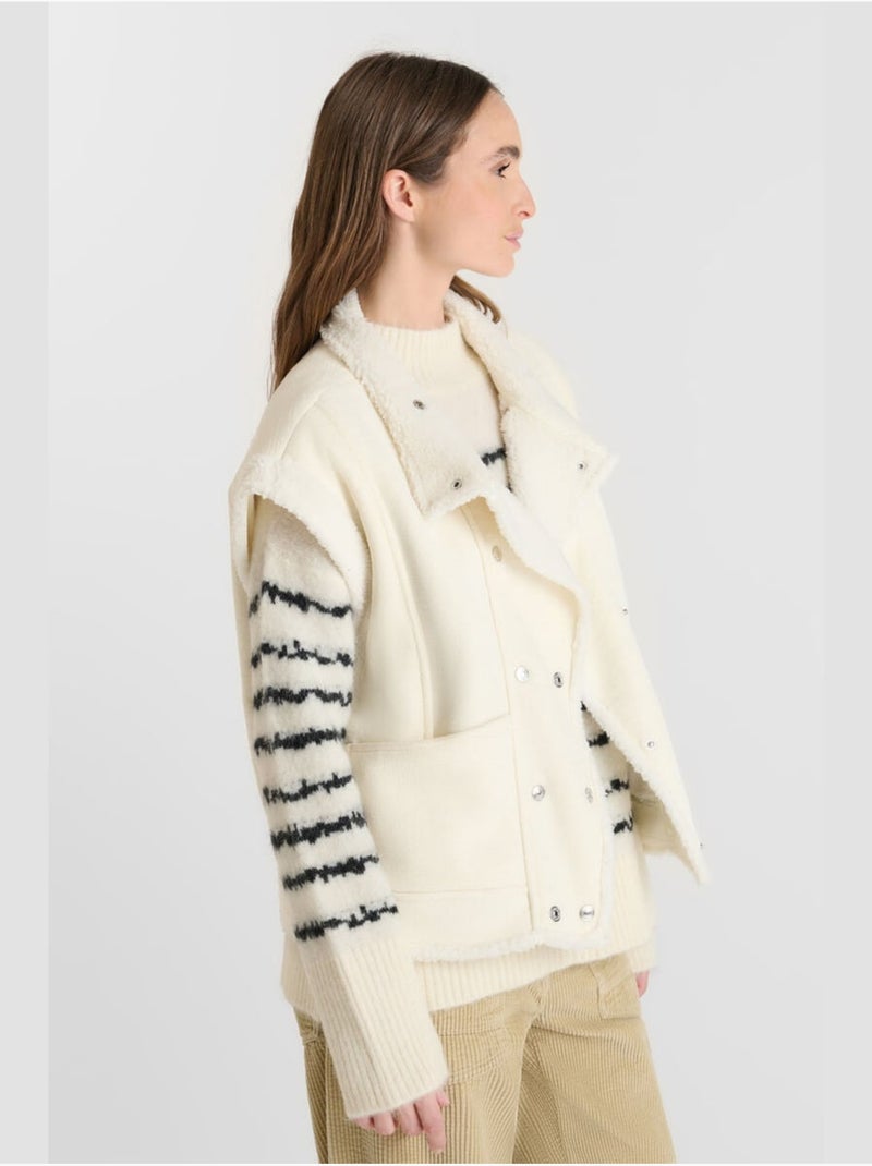Veste sans manches FUJI 'Le Temps Des Cerises' Blanc - Kiabi
