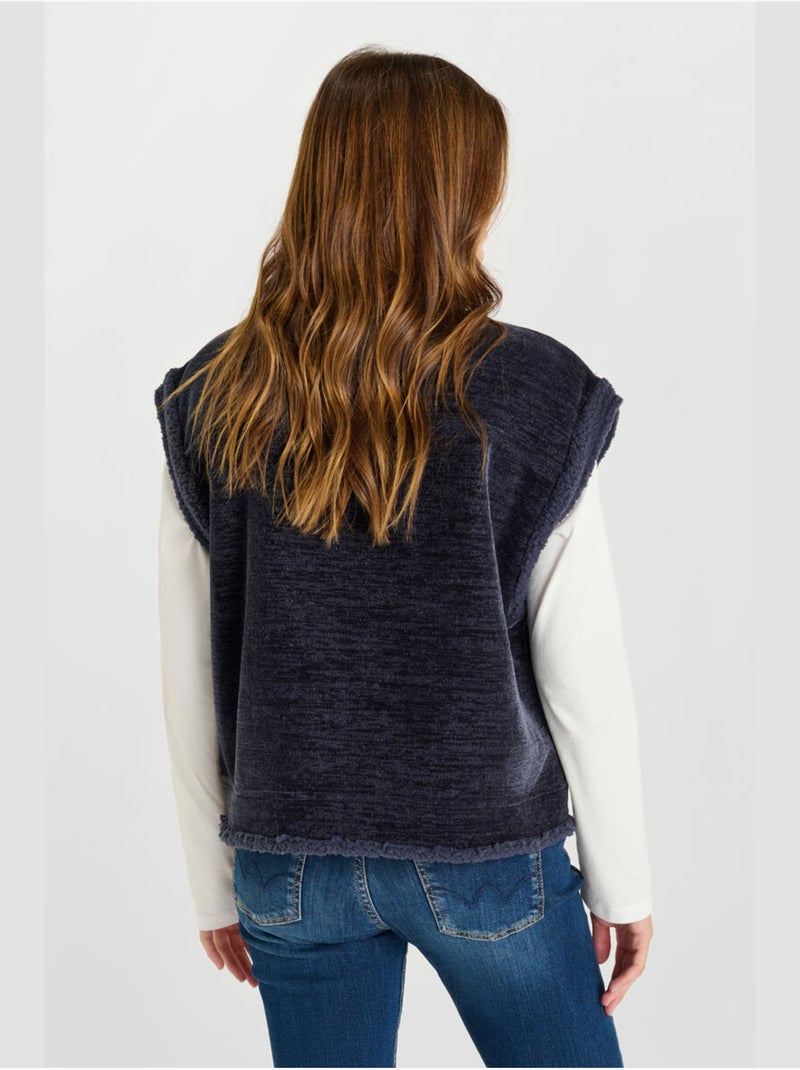 Veste sans manches FUJI 'Le Temps Des Cerises' Bleu - Kiabi