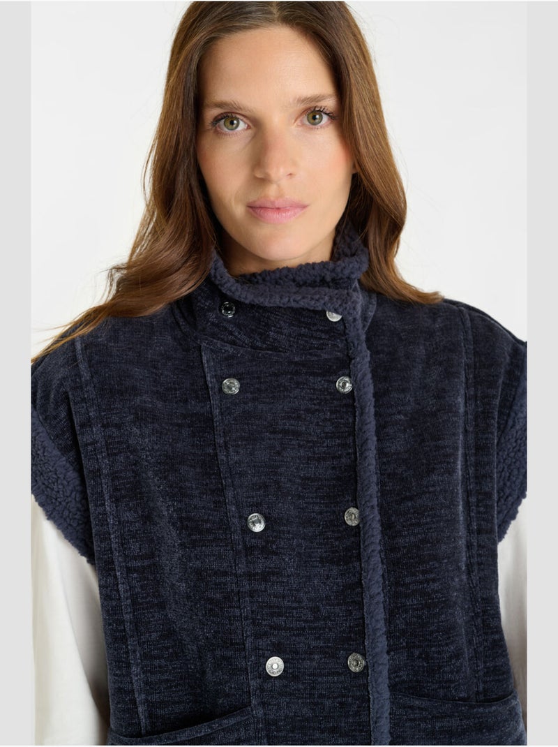 Veste sans manches FUJI 'Le Temps Des Cerises' Bleu - Kiabi