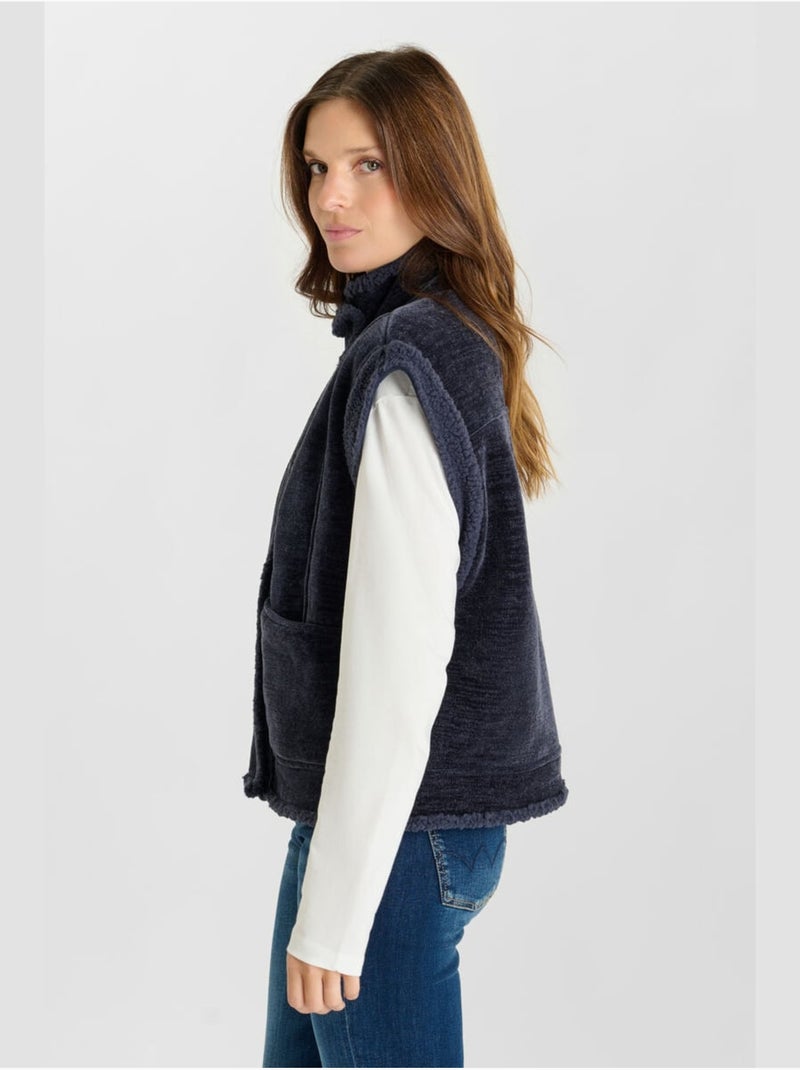 Veste sans manches FUJI 'Le Temps Des Cerises' Bleu - Kiabi