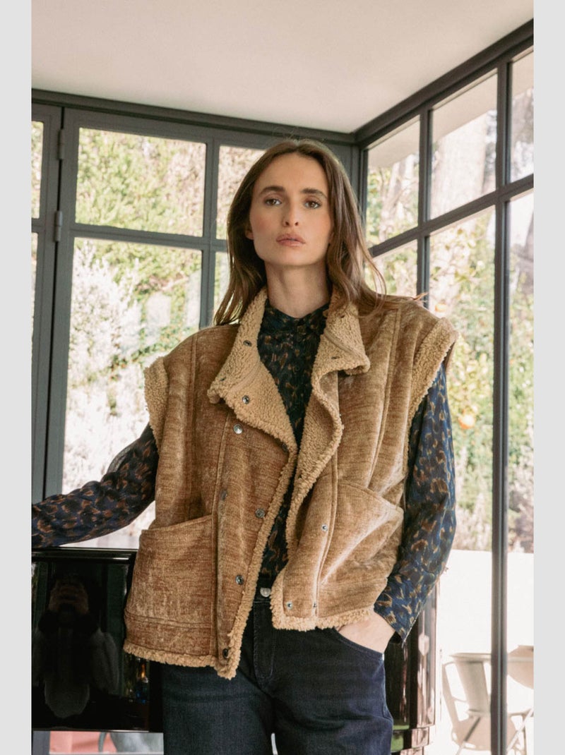 Veste sans manches FUJI 'Le Temps Des Cerises' Marron - Kiabi