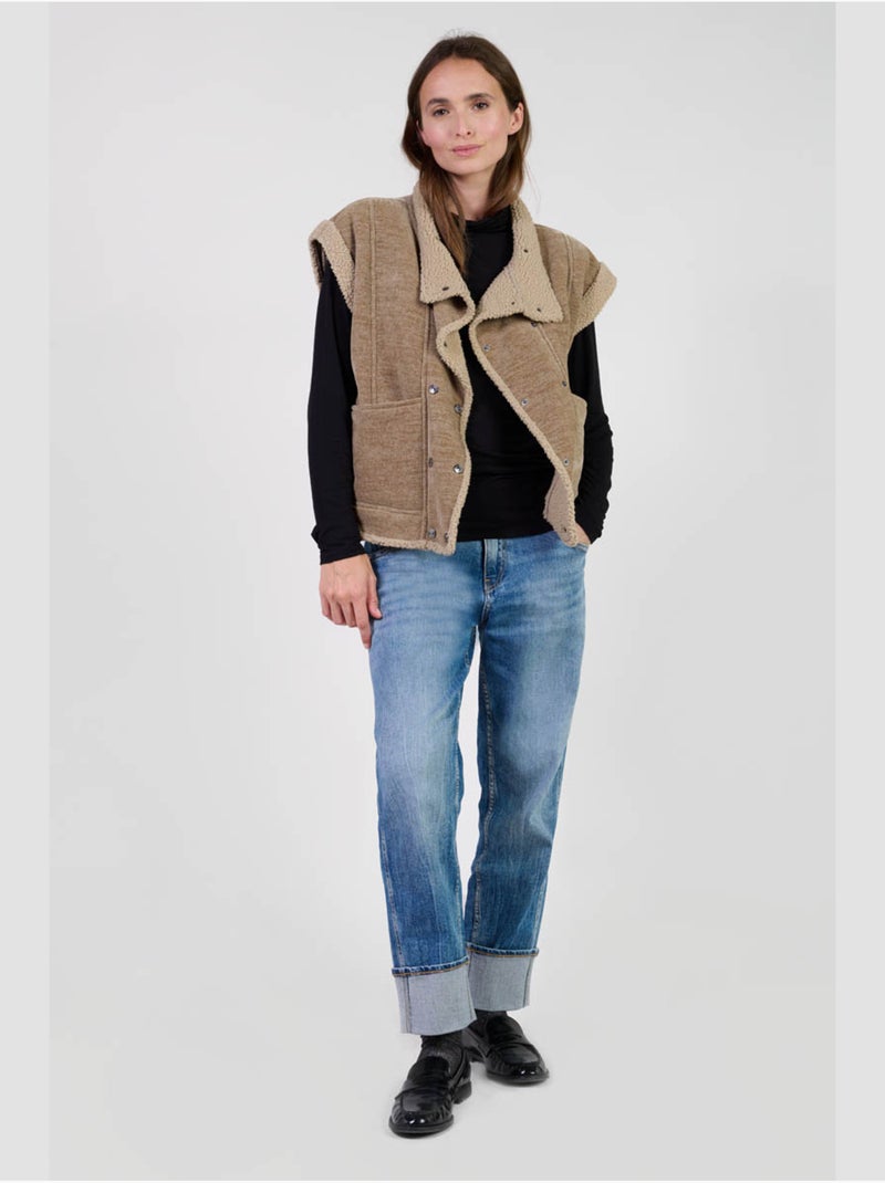 Veste sans manches FUJI 'Le Temps Des Cerises' Marron - Kiabi