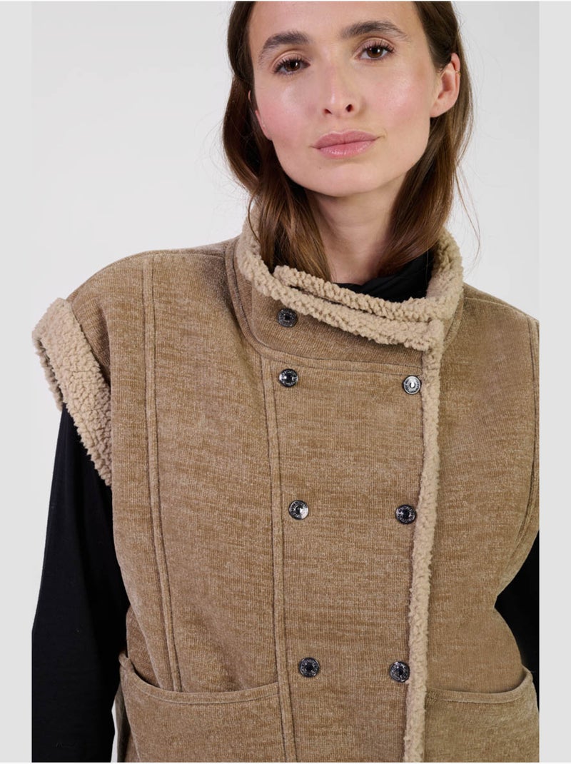 Veste sans manches FUJI 'Le Temps Des Cerises' Marron - Kiabi
