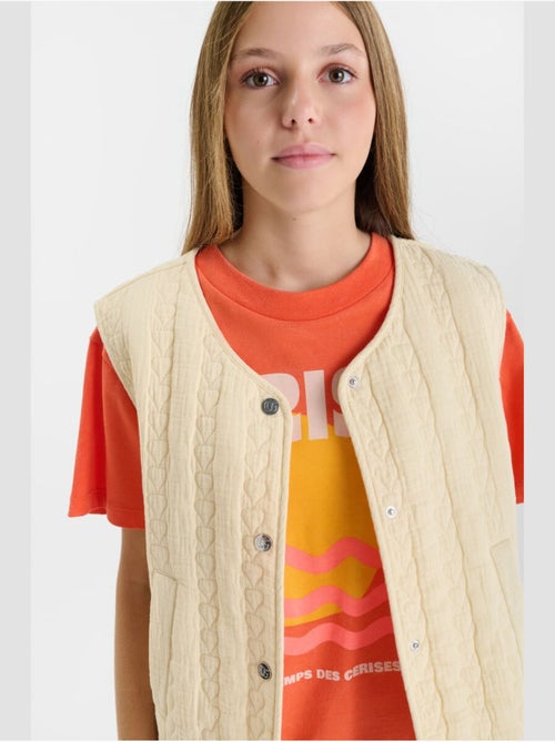 Veste sans manches GUDRAGI 'Le Temps Des Cerises' - Kiabi