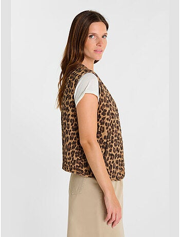 Veste sans manches gudro 'le temps des cerises'