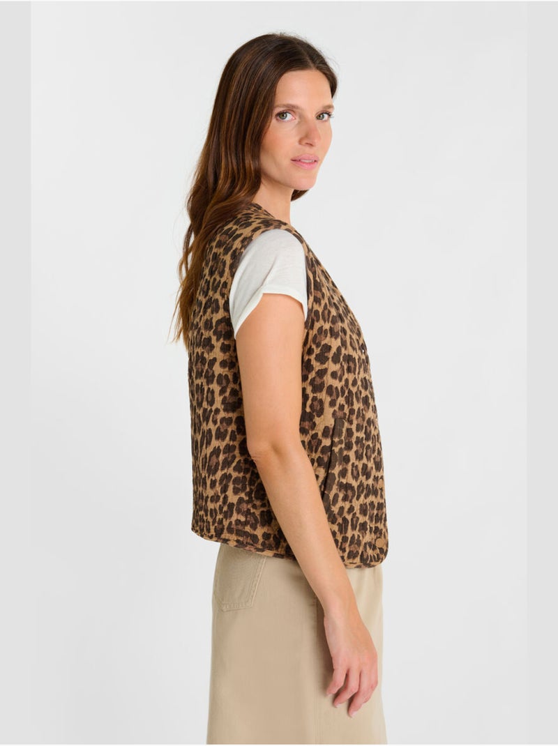 Veste sans manches GUDRO 'Le Temps Des Cerises' Beige - Kiabi