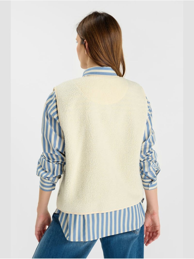 Veste sans manches GUDRU 'Le Temps Des Cerises' Blanc - Kiabi