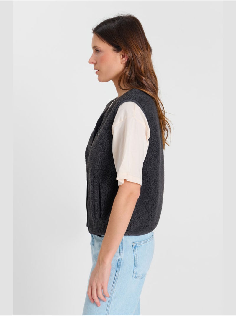 Veste sans manches GUDRU 'Le Temps Des Cerises' Gris - Kiabi