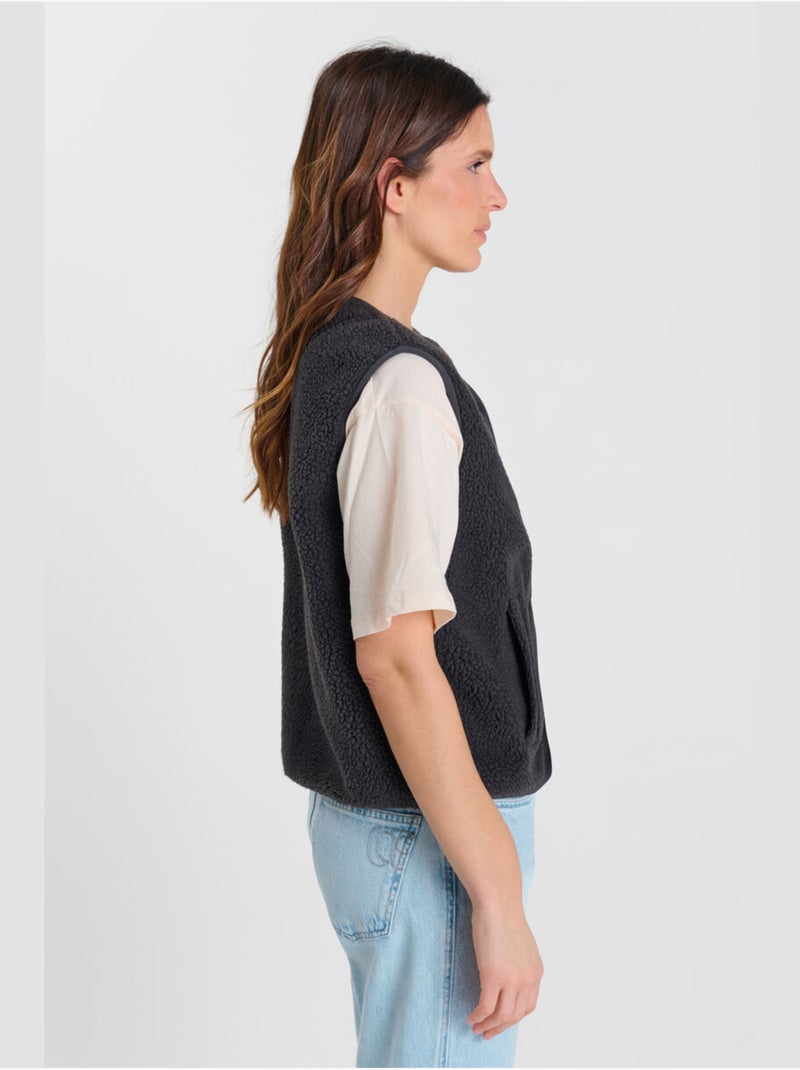 Veste sans manches GUDRU 'Le Temps Des Cerises' Gris - Kiabi