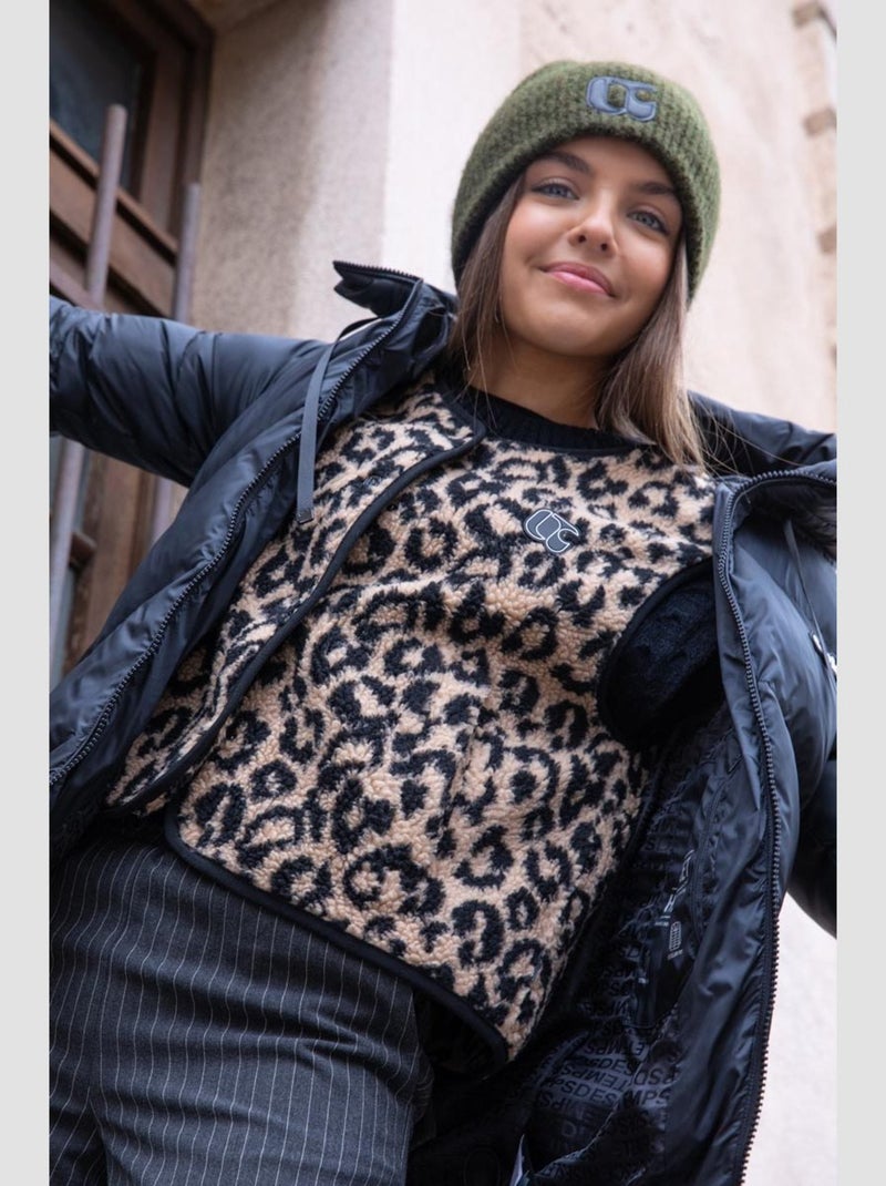 Veste sans manches GUDRUGI 'Le Temps Des Cerises' Marron - Kiabi