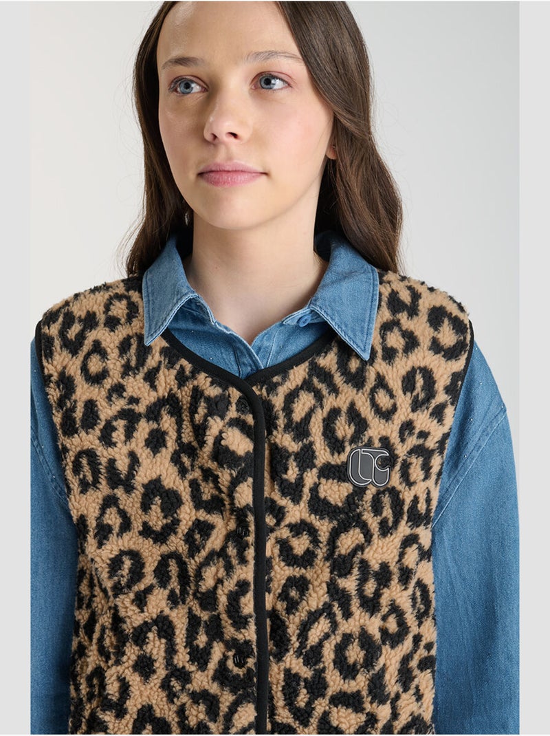 Veste sans manches GUDRUGI 'Le Temps Des Cerises' Marron - Kiabi