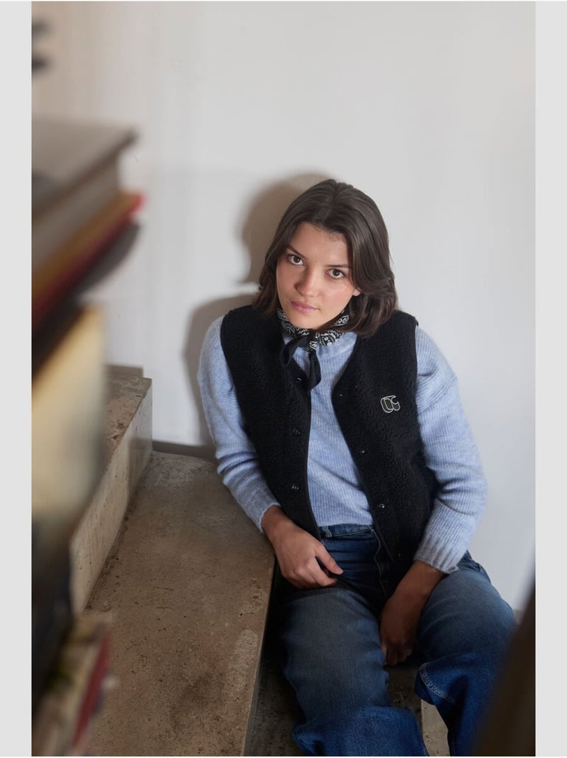 Veste sans manches gudrugi 'le temps des cerises' Noir - Kiabi