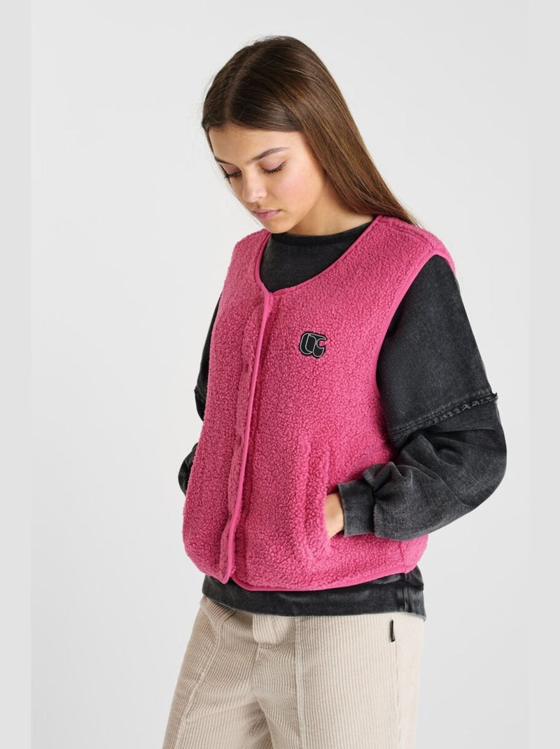 Veste sans manches GUDRUGI 'Le Temps Des Cerises' Rose - Kiabi