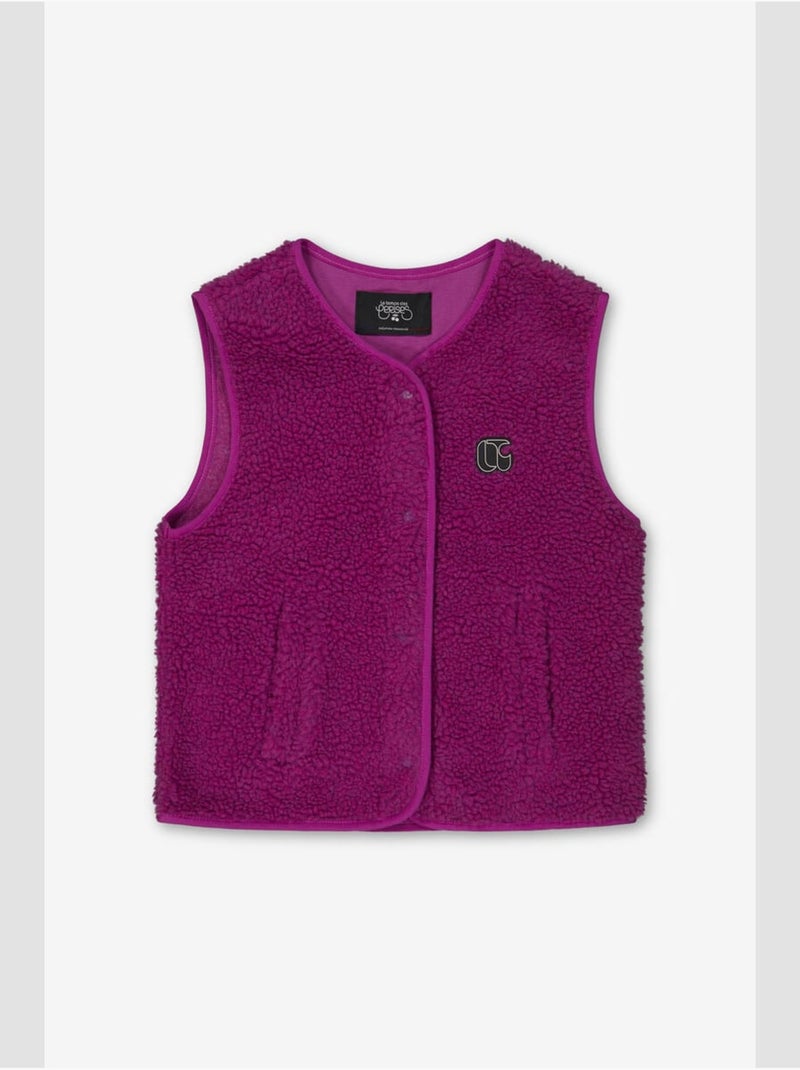 Veste sans manches gudrugi 'le temps des cerises' Rose - Kiabi