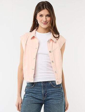 Veste sans manches imprimé vache unie