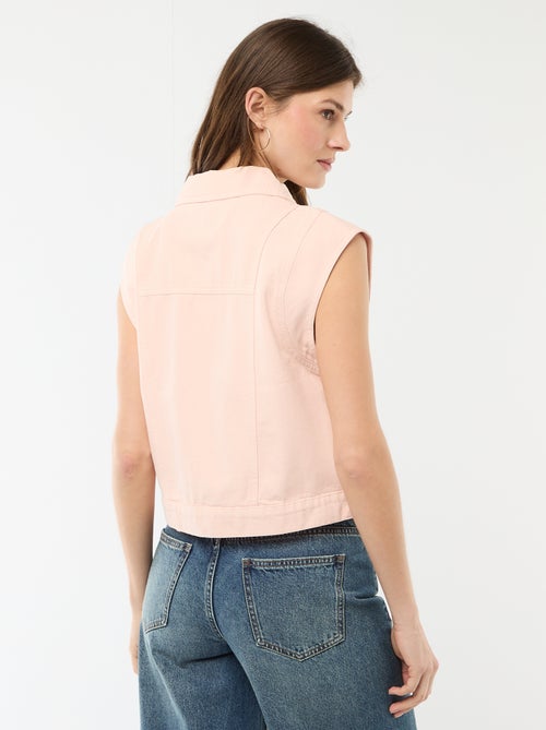 Veste sans manches imprimé vache unie - Kiabi