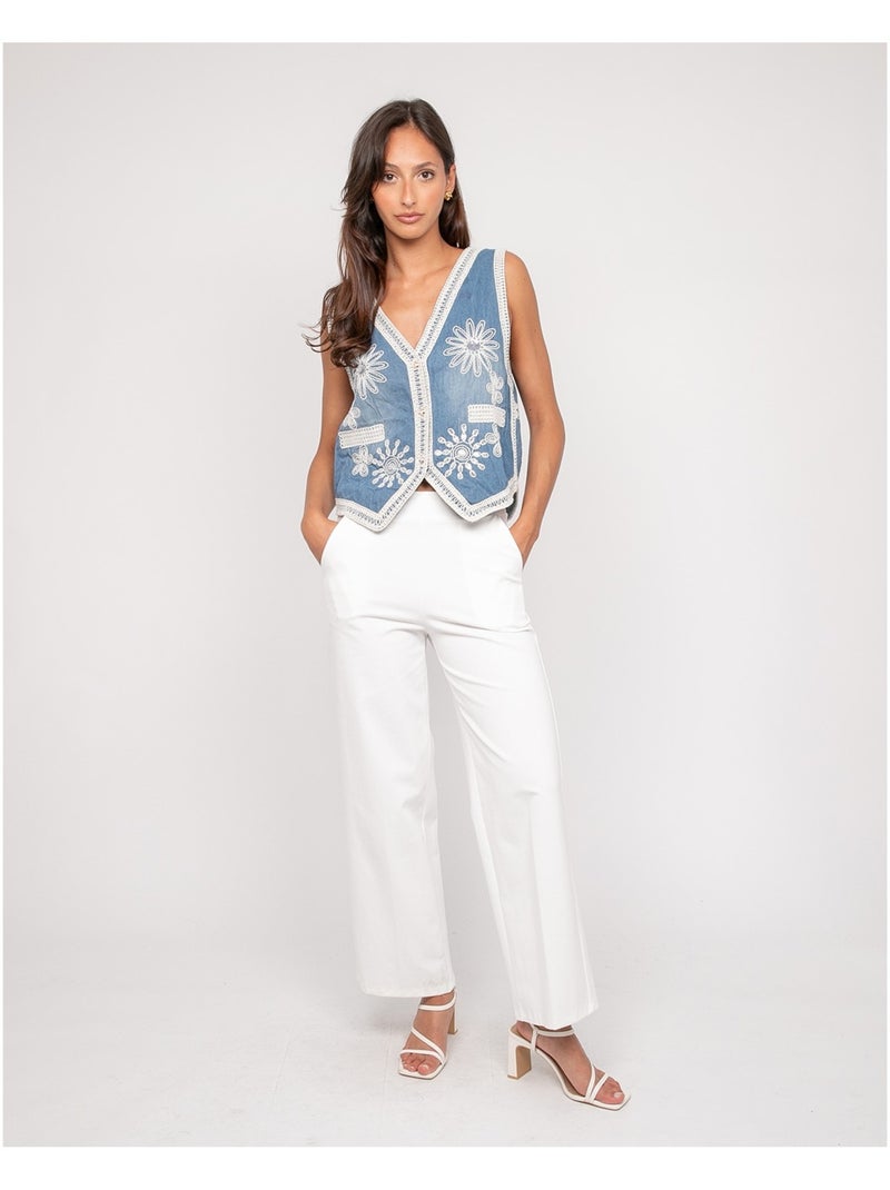 Veste sans manches jean utess Bleu - Kiabi