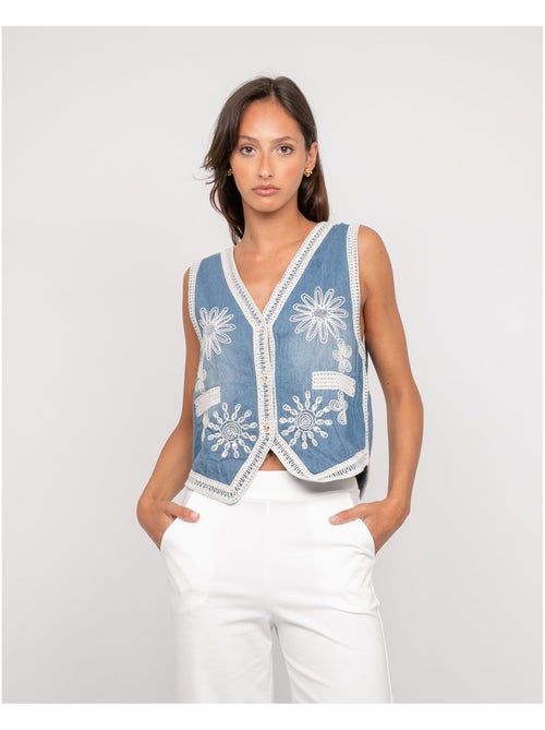 Veste sans manches jeans UTESS - Kiabi