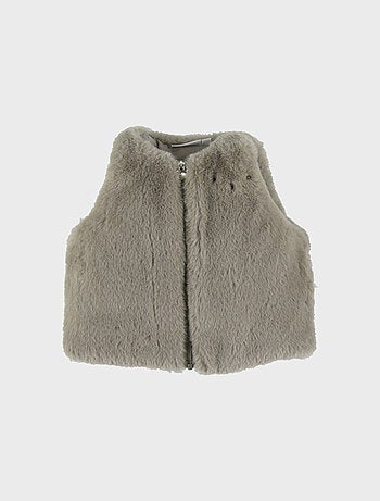 Veste sans manches kaki en Groloudoux® Noukie's