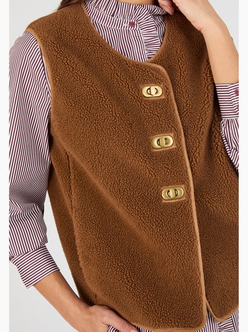 Veste sans manches maille polaire moutonnée - Damart - Kiabi
