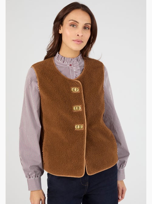 Veste sans manches maille polaire moutonnée - Damart - Kiabi