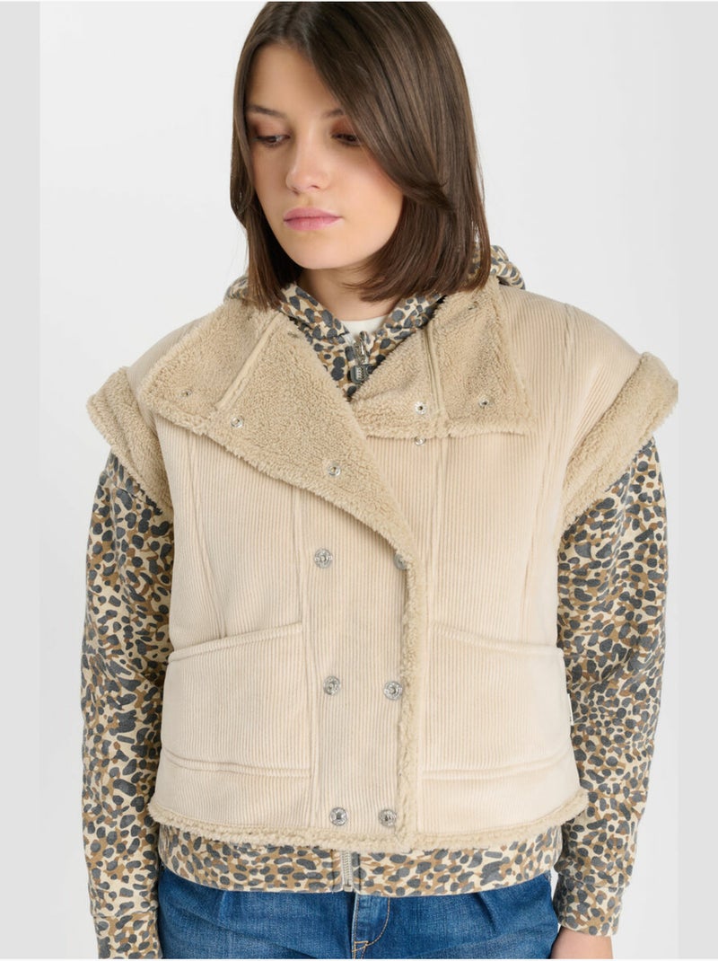 Veste sans manches maliagi 'le temps des cerises' Beige - Kiabi