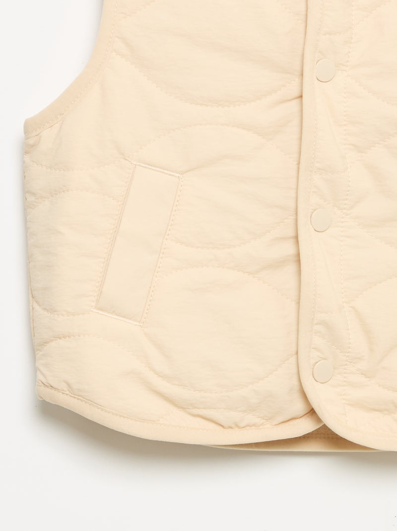 Veste sans manches matelassée Beige - Kiabi