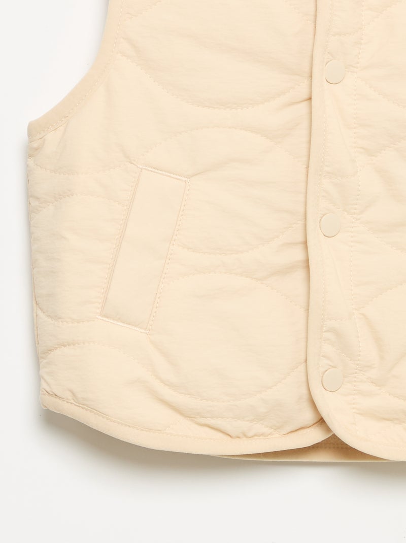 Veste sans manches matelassée Beige - Kiabi