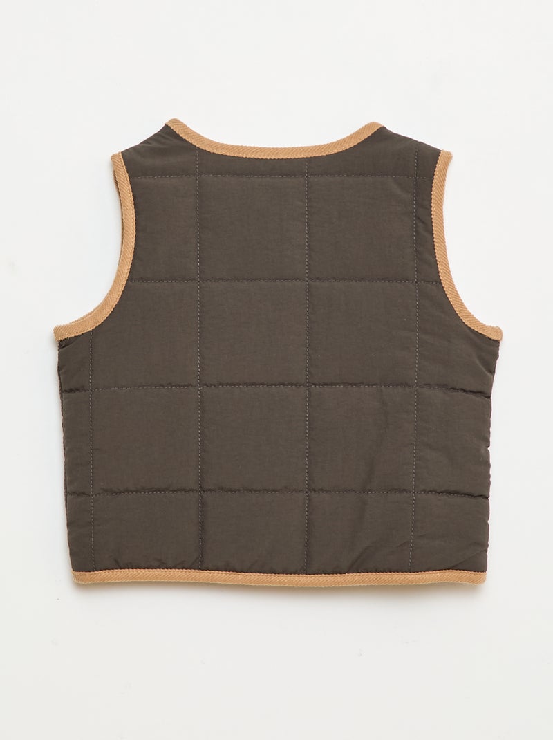 Veste sans manches matelassée Noir - Kiabi