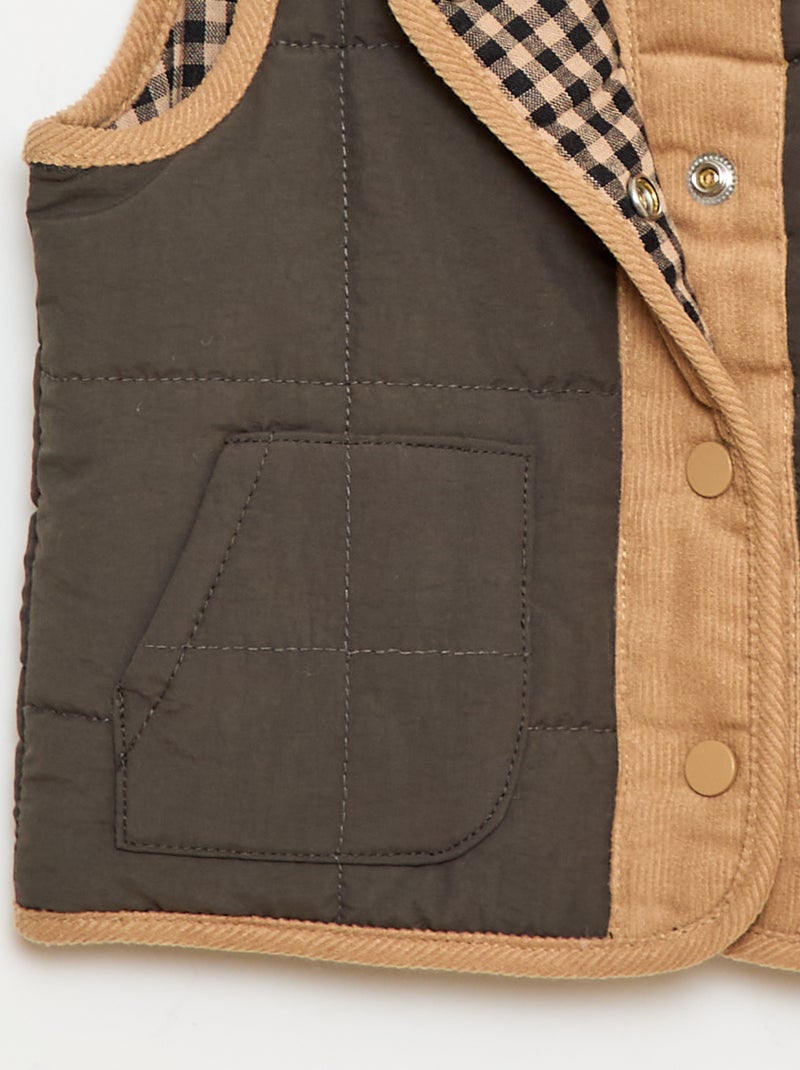 Veste sans manches matelassée Noir - Kiabi