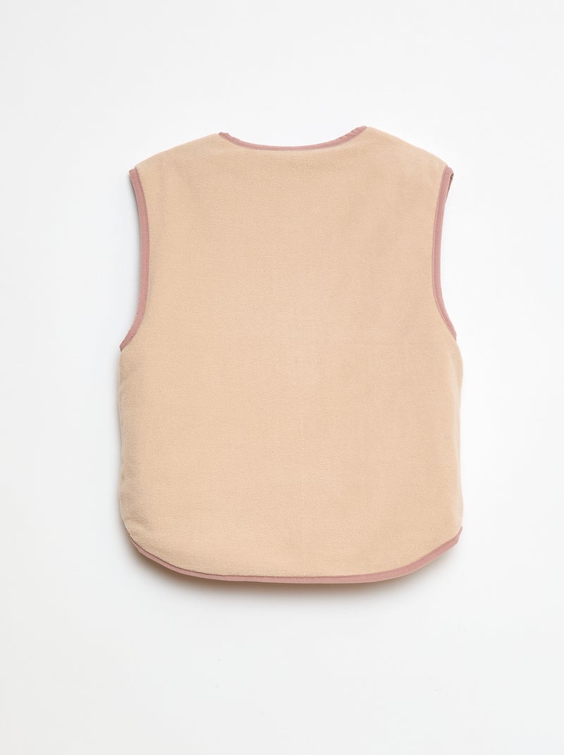 Veste sans manches matelassée réversible Rose - Kiabi