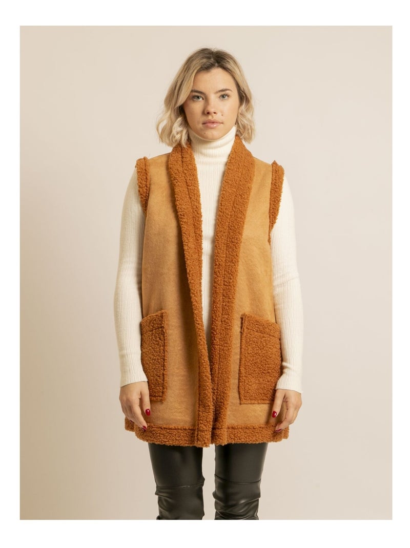 Veste sans manches matelassée UGUETTA Marron caramel - Kiabi