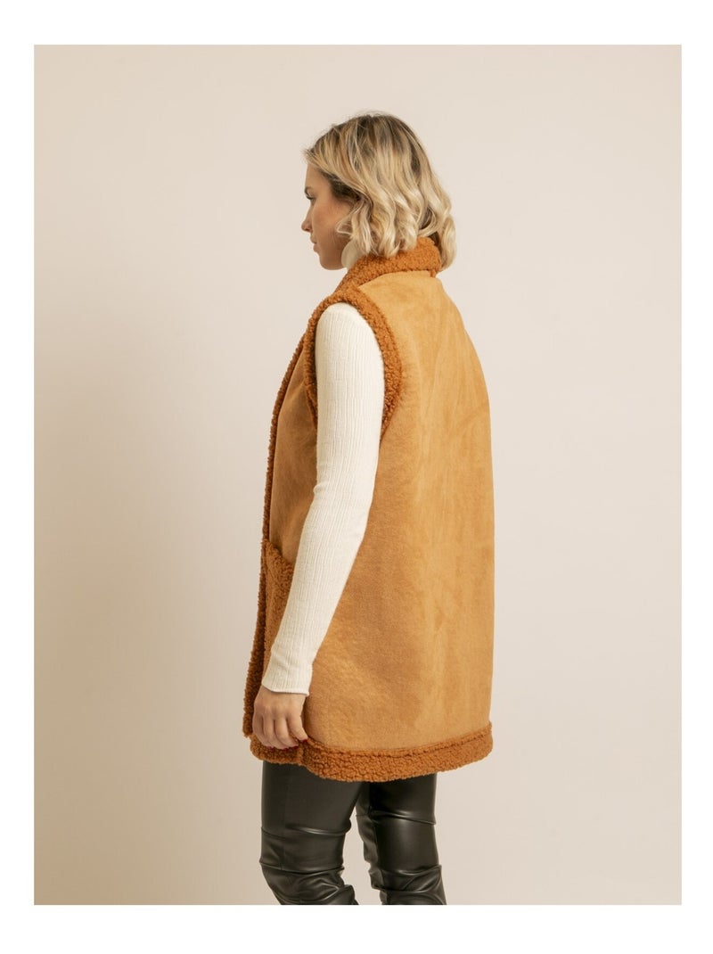 Veste sans manches matelassée UGUETTA Marron caramel - Kiabi
