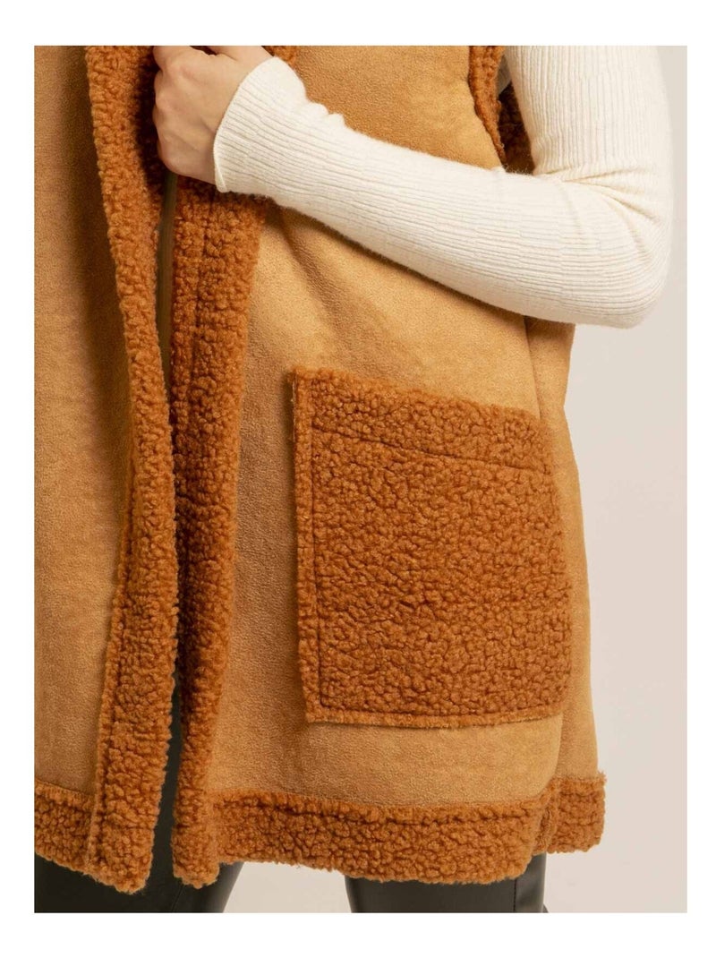 Veste sans manches matelassée UGUETTA Marron caramel - Kiabi