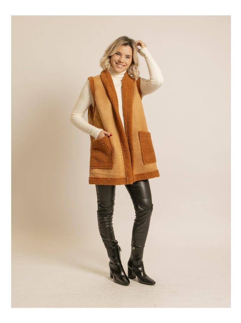 Veste sans manches matelassée UGUETTA Marron caramel - Kiabi