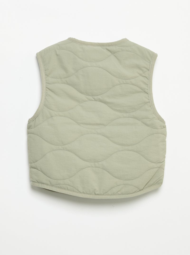 Veste sans manches matelassée Vert - Kiabi